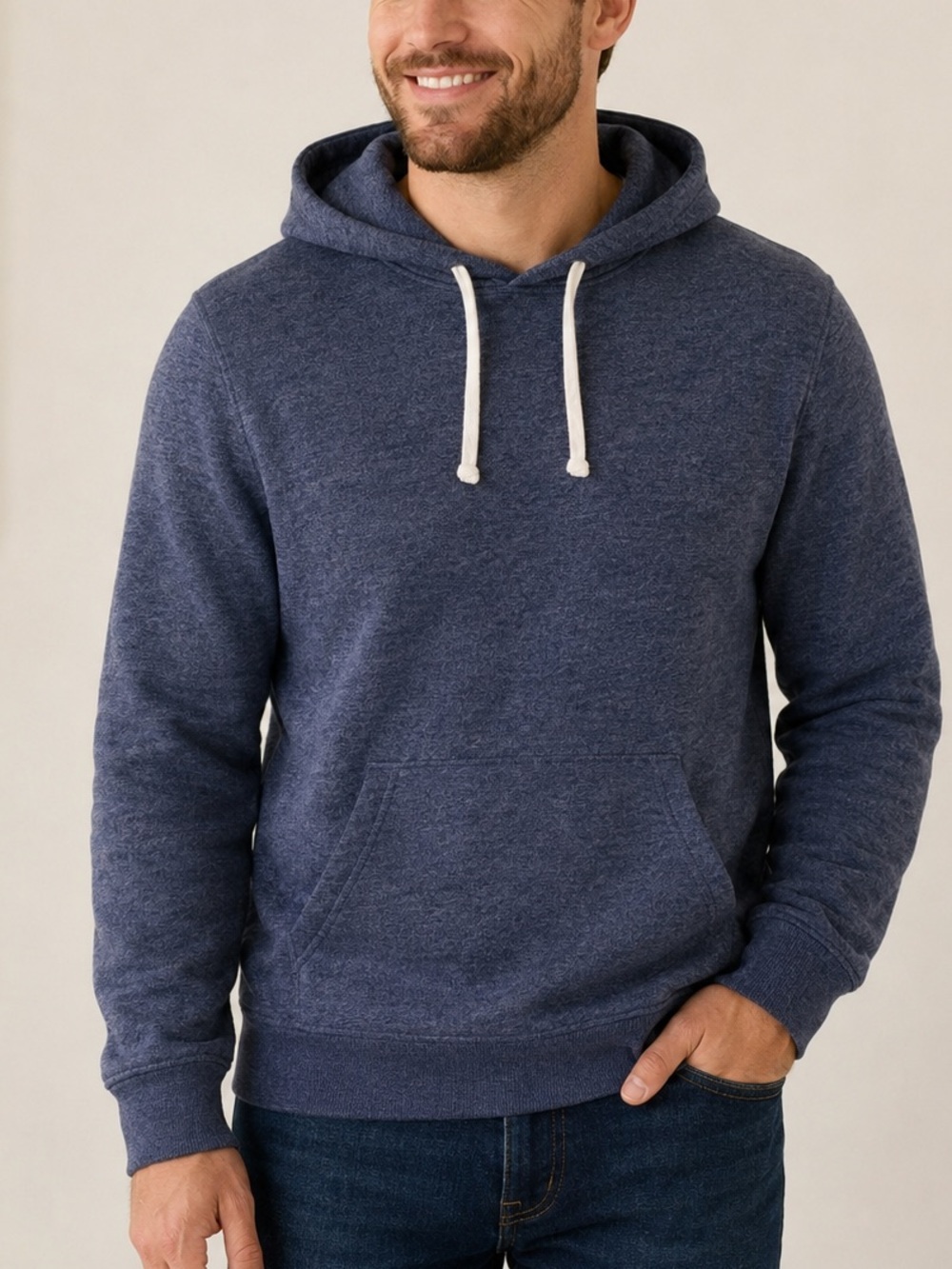 Urban Pipeline Heathered‎ Blue Pullover Hoodie Large Soft Casual